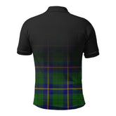 Carmichael Modern Tartan Crest Polo Shirt - Thistle Black Style